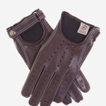 CD3528 (brown) - Men's Italian Leather Driving Gloves with Cashmere Lining - Leather Gloves Online - Luxury Leather Gloves - 1