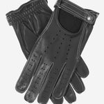 CD3528 (black) - Men's Italian Leather Driving Gloves with Cashmere Lining - Leather Gloves Online - Luxury Leather Gloves - 1