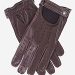 CD3528 (brown) - Men's Italian Leather Driving Gloves with Cashmere Lining - Leather Gloves Online - Luxury Leather Gloves - 3