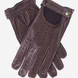 CD3528 (brown) - Men's Italian Leather Driving Gloves with Cashmere Lining - Leather Gloves Online - Luxury Leather Gloves - 3