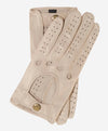 CD4010 (cream) - Women's Italian Leather Driving Gloves - Leather Gloves Online - Luxury Leather Gloves - 1