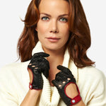 CD4134 (black) - Women's Italian Lambskin Driving Gloves - Leather Gloves Online - Luxury Leather Gloves - 4