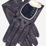 CD4134 (navy) - Women's Italian Lambskin Driving Gloves - Leather Gloves Online - Luxury Leather Gloves - 2