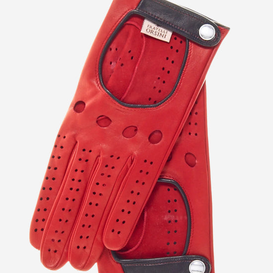 CD4134 (red) - Women's Italian Lambskin Driving Gloves - Leather Gloves Online - Luxury Leather Gloves - 2