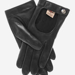 CD4136 (black) - Women's Italian Cashmere Lined Leather Driving Gloves - Leather Gloves Online - Luxury Leather Gloves - 1