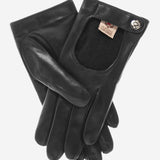 CD4136 (black) - Women's Italian Cashmere Lined Leather Driving Gloves - Leather Gloves Online - Luxury Leather Gloves - 1