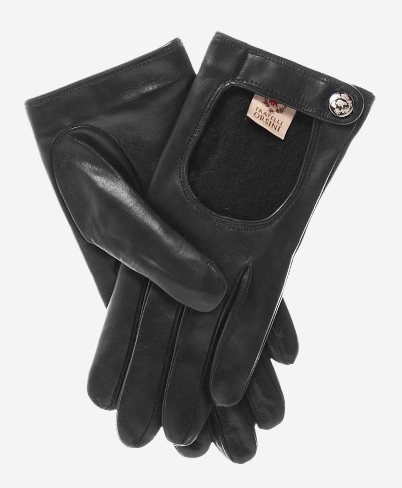 CD4136 (black) - Women's Italian Cashmere Lined Leather Driving Gloves - Leather Gloves Online - Luxury Leather Gloves - 1