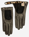 CD4136 (black) - Women's Italian Cashmere Lined Leather Driving Gloves - Leather Gloves Online - Luxury Leather Gloves - 3