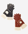 CD4141 (black) - Women’s Italian winter leather driving gloves with cashmere lining