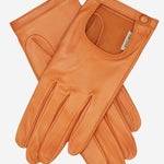 CD4244 (tangerine) - Women's Classico Italian Lambskin Driving Gloves - Leather Gloves Online - Luxury Leather Gloves - 2