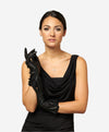 CD4255 (black) - Women's Italian Leather Driving Gloves with Contrast Welting - Leather Gloves Online - Luxury Leather Gloves - 3