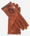 CD4255 (medium brown) - Women's Italian Leather Driving Gloves with Contrast Welting - Leather Gloves Online - Luxury Leather Gloves - 2