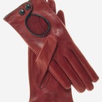 CD4255 (xb) - Women's Italian Leather Driving Gloves with Contrast Welting - Leather Gloves Online - Luxury Leather Gloves - 2