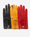 CD4266 (black) - Women’s Italian leather driving gloves with contrast stitching