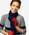 CD4266 (red) - Women's Italian Leather Driving Gloves with Contrast Stitching - Leather Gloves Online - Luxury Leather Gloves - 2