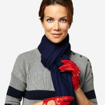 CD4266 (red) - Women's Italian Leather Driving Gloves with Contrast Stitching - Leather Gloves Online - Luxury Leather Gloves - 4