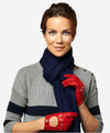 CD4266 (red) - Women's Italian Leather Driving Gloves with Contrast Stitching - Leather Gloves Online - Luxury Leather Gloves - 4