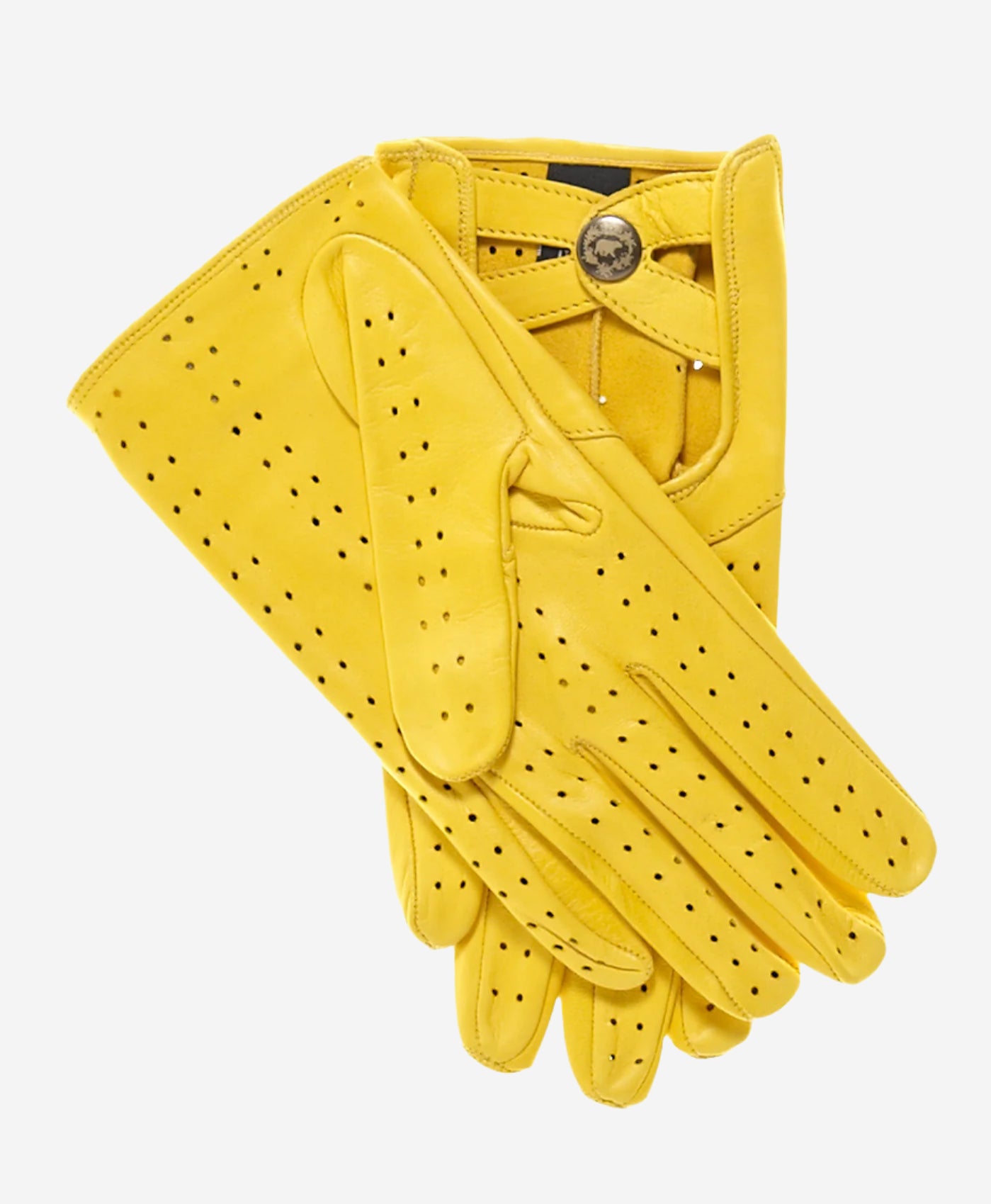 CD4378 (yellow) - Women's Sporty Italian Leather Driving Gloves - Leather Gloves Online - Luxury Leather Gloves - 1