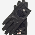 CD4378 (black) - Women's Sporty Italian Leather Driving Gloves - Leather Gloves Online - Luxury Leather Gloves - 1