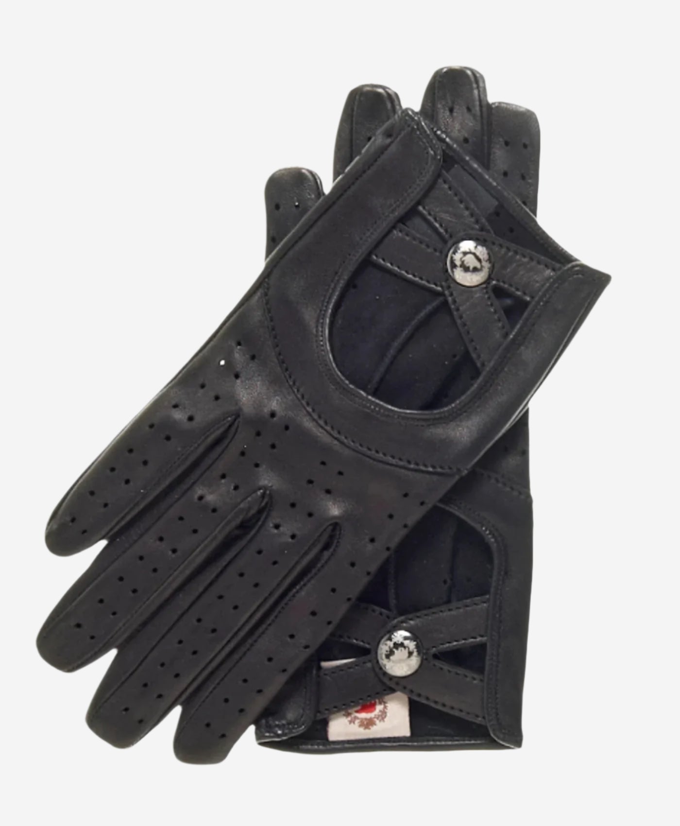 CD4378 (black) - Women's Sporty Italian Leather Driving Gloves - Leather Gloves Online - Luxury Leather Gloves - 1