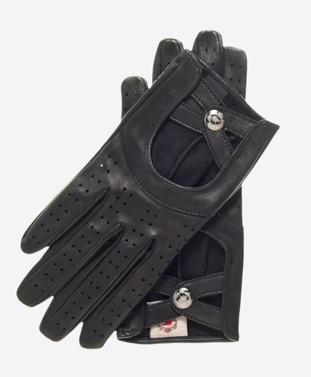 CD4378 (black) - Women's Sporty Italian Leather Driving Gloves - Leather Gloves Online - Luxury Leather Gloves - 1