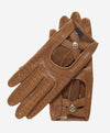 CD4378 (saddle) - Women's Sporty Italian Leather Driving Gloves - Leather Gloves Online - Luxury Leather Gloves - 1