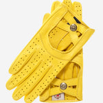 CD4378 (yellow) - Women's Sporty Italian Leather Driving Gloves - Leather Gloves Online - Luxury Leather Gloves - 2