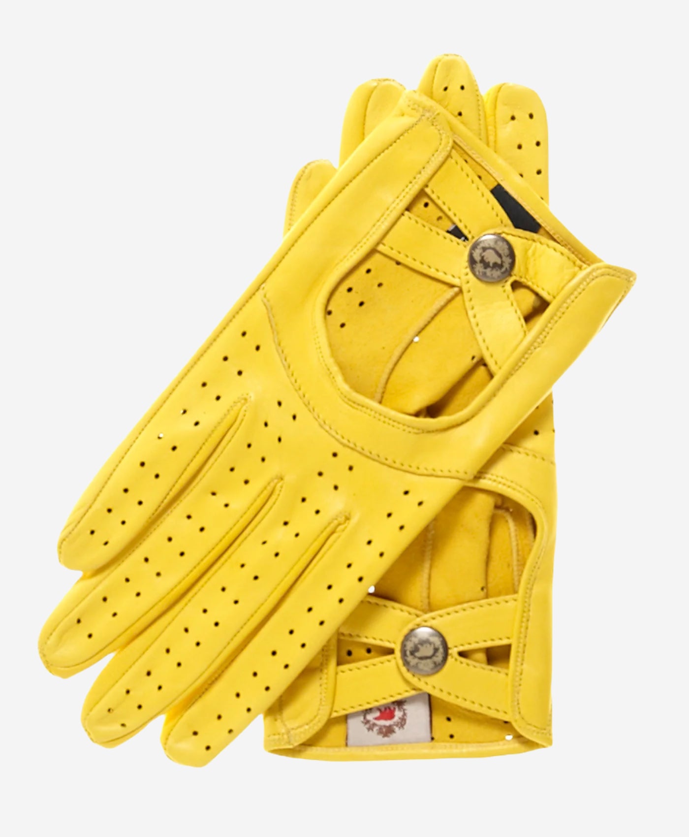 CD4378 (yellow) - Women's Sporty Italian Leather Driving Gloves - Leather Gloves Online - Luxury Leather Gloves - 2