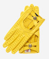 CD4378 (yellow) - Women's Sporty Italian Leather Driving Gloves - Leather Gloves Online - Luxury Leather Gloves - 2