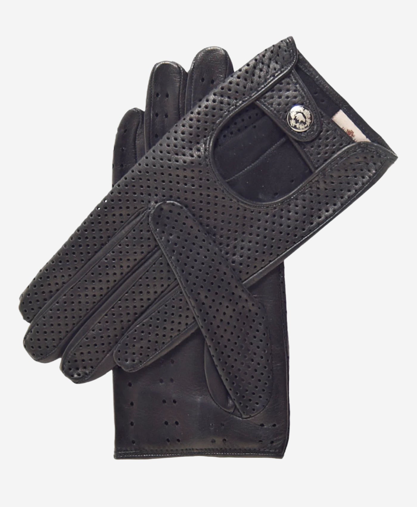 CD4466 (black) - Women's Ventilated Leather Driving Gloves - Leather Gloves Online - Luxury Leather Gloves - 1