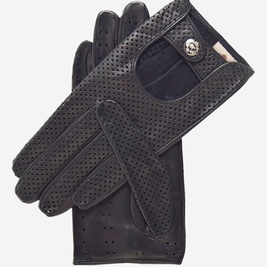 CD4466 (black) - Women's Ventilated Leather Driving Gloves - Leather Gloves Online - Luxury Leather Gloves - 1