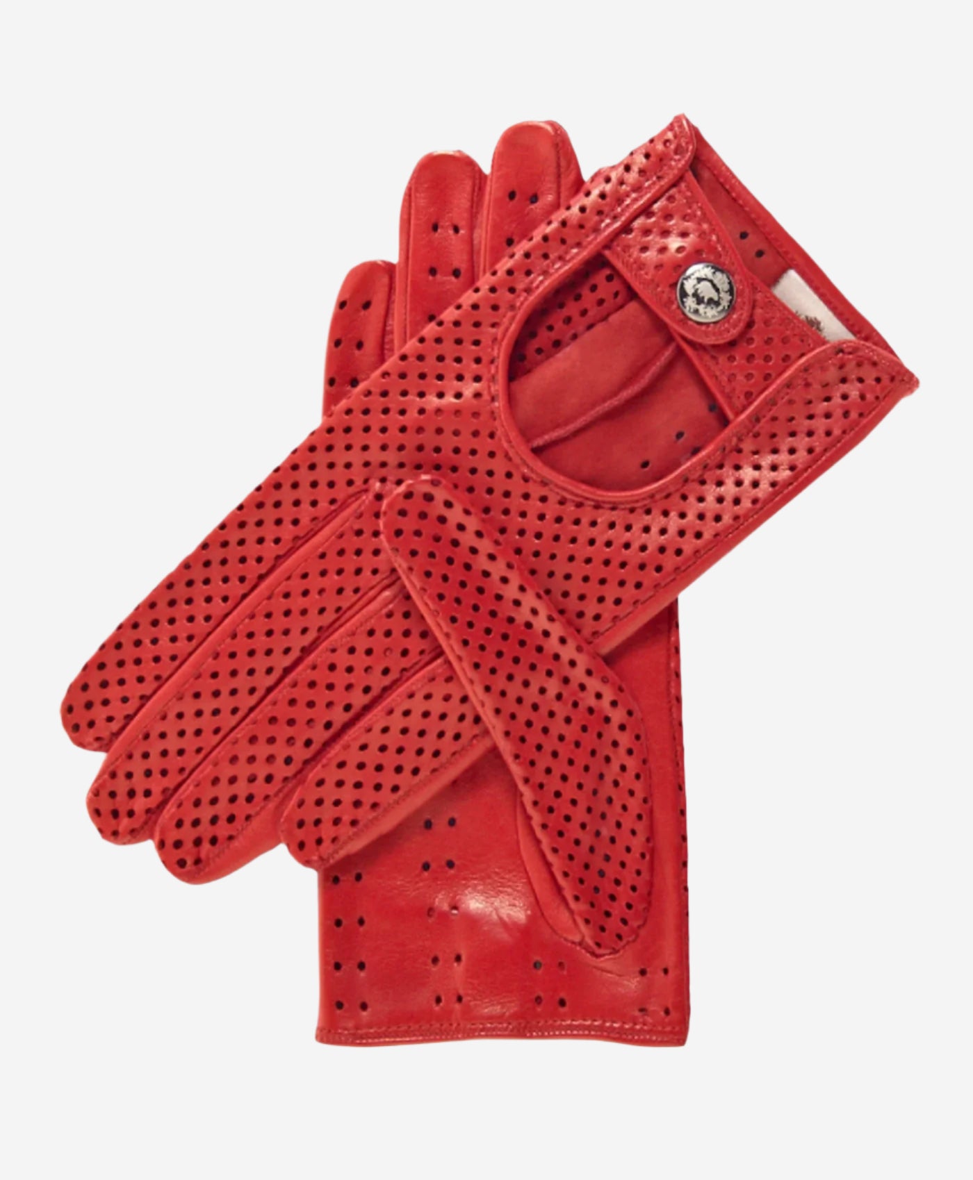 CD4466 (red) - Women's Ventilated Leather Driving Gloves - Leather Gloves Online - Luxury Leather Gloves - 1