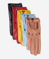 CD4814 (celeste) - Women’s Italian leather driving gloves with buckled strap