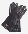 CD4814 (black) - Women's Italian Leather Driving Gloves with Buckled Strap - Leather Gloves Online - Luxury Leather Gloves - 1