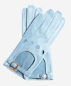 CD4814 (celeste) - Women's Italian Leather Driving Gloves with Buckled Strap - Leather Gloves Online - Luxury Leather Gloves - 1