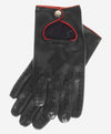 CD4927 (black) - Ladies Driving Gloves with Accent Piping - Leather Gloves Online - Luxury Leather Gloves - 2