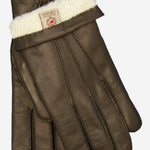CL3103 (brown) - Men's Handsewn Lamb Shearling Winter Leather Gloves - Leather Gloves Online - Luxury Leather Gloves - 3