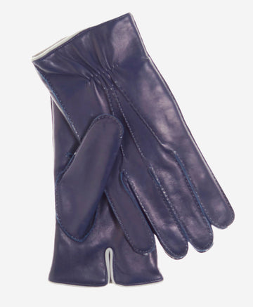 CL3505 (blue) - Men's Italian Handsewn Shearling Gloves - Leather Gloves Online - Luxury Leather Gloves - 1