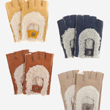 CL4522 (golden) - Women's Italian Shearling Fingerless Gloves