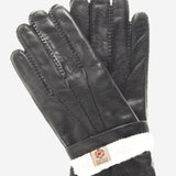 CR3103 (black) - Men's Handsewn Rabbit Fur Gloves - Leather Gloves Online - Luxury Leather Gloves - 1