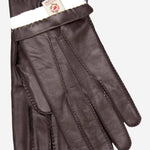 CR3103 (brown) - Men's Handsewn Rabbit Fur Gloves - Leather Gloves Online - Luxury Leather Gloves - 1