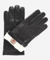 CR3302 (black) - Men's Cadet Italian Rabbit Fur Gloves with Shorter Fingers - Leather Gloves Online - Luxury Leather Gloves - 1