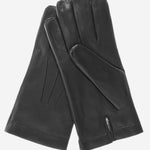 CR3303 (black) - Men's Italian Rabbit Fur Gloves with Longer Fingers - Leather Gloves Online - Luxury Leather Gloves - 1