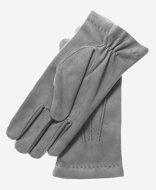 CS3117 (grey) - Men’s Italian silk lined suede formal and dress leather gloves