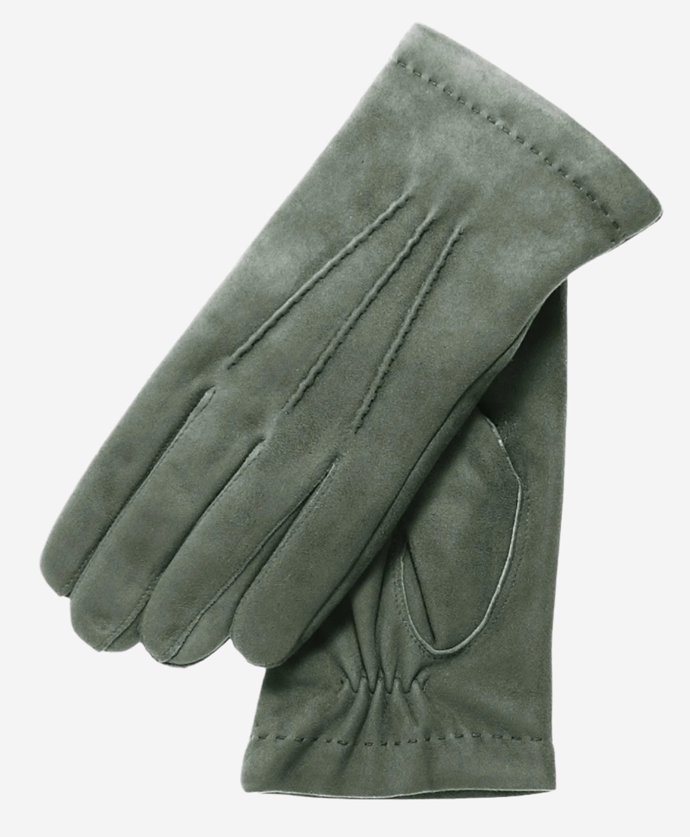 CS3117 (slate) - Men's Italian Silk Lined Suede Formal and Dress Leather Gloves - Leather Gloves Online - Luxury Leather Gloves - 1
