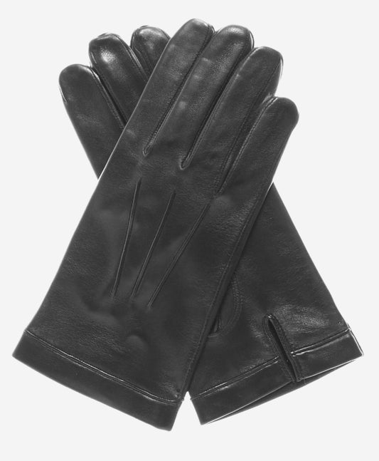 CS3550 (black) - Men's Italian Silk Lined Lambskin Leather Gloves - Leather Gloves Online - Luxury Leather Gloves - 2