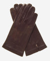 CS3550 (brown) - Men's Italian Silk Lined Lambskin Leather Gloves - Leather Gloves Online - Luxury Leather Gloves - 2