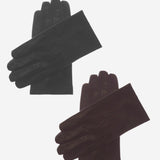 CS3913 (brown) - Men's Italian Silk Lined Touchscreen Leather Gloves