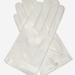 CS4101 (white) - Italian Silk Lined White Leather Wedding Gloves - Leather Gloves Online - Luxury Leather Gloves - 1