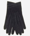 CS4104 (black) - Women's Italian Silk Lined Handsewn Leather Gloves with Contrast Stitching - Leather Gloves Online - Luxury Leather Gloves - 3